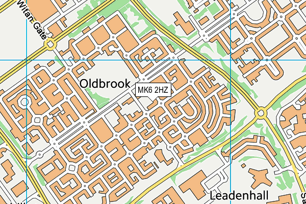 MK6 2HZ map - OS VectorMap District (Ordnance Survey)