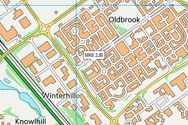 MK6 2JB map - OS VectorMap District (Ordnance Survey)