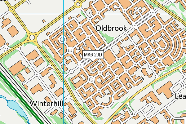 MK6 2JD map - OS VectorMap District (Ordnance Survey)