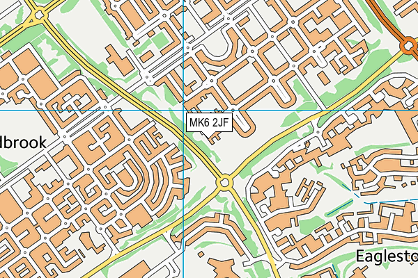 MK6 2JF map - OS VectorMap District (Ordnance Survey)