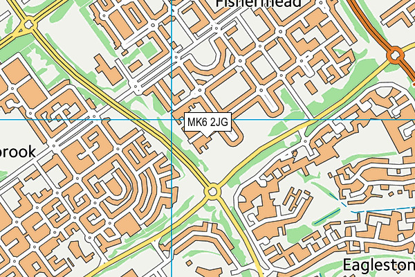 MK6 2JG map - OS VectorMap District (Ordnance Survey)