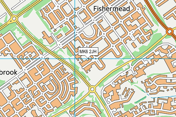 MK6 2JH map - OS VectorMap District (Ordnance Survey)