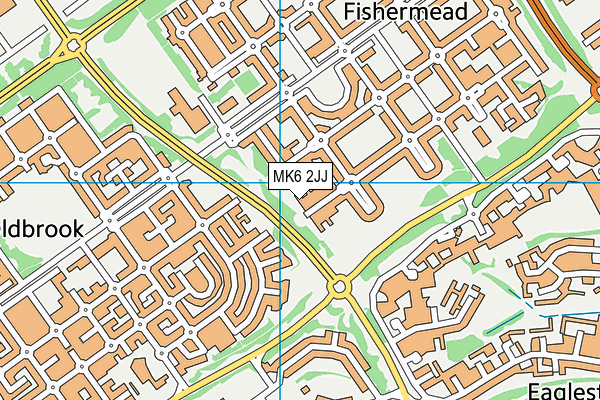 MK6 2JJ map - OS VectorMap District (Ordnance Survey)