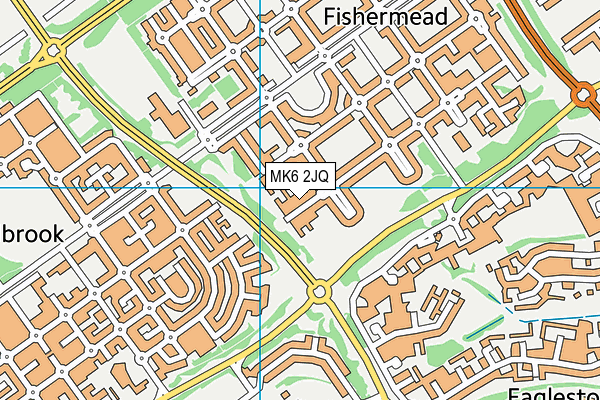 MK6 2JQ map - OS VectorMap District (Ordnance Survey)