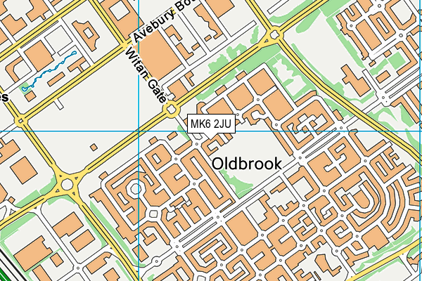 MK6 2JU map - OS VectorMap District (Ordnance Survey)