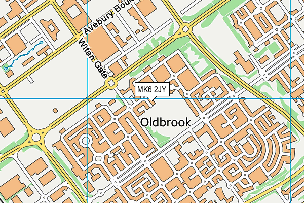 MK6 2JY map - OS VectorMap District (Ordnance Survey)