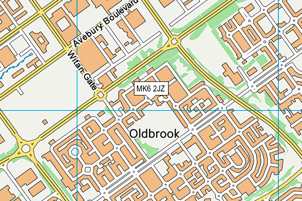 MK6 2JZ map - OS VectorMap District (Ordnance Survey)