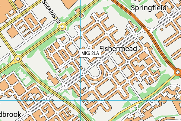 MK6 2LA map - OS VectorMap District (Ordnance Survey)