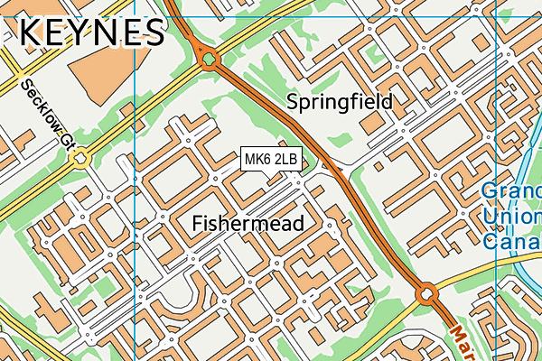 Jubilee Wood Primary School map (MK6 2LB) - OS VectorMap District (Ordnance Survey)