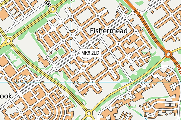 MK6 2LD map - OS VectorMap District (Ordnance Survey)
