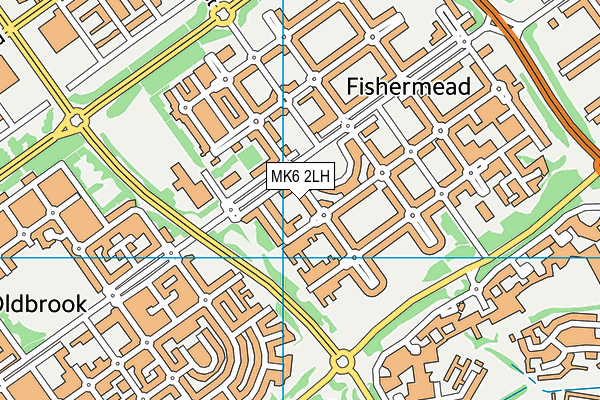 MK6 2LH map - OS VectorMap District (Ordnance Survey)