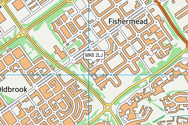 MK6 2LJ map - OS VectorMap District (Ordnance Survey)