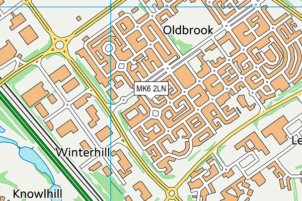 MK6 2LN map - OS VectorMap District (Ordnance Survey)