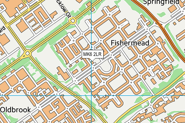 MK6 2LR map - OS VectorMap District (Ordnance Survey)