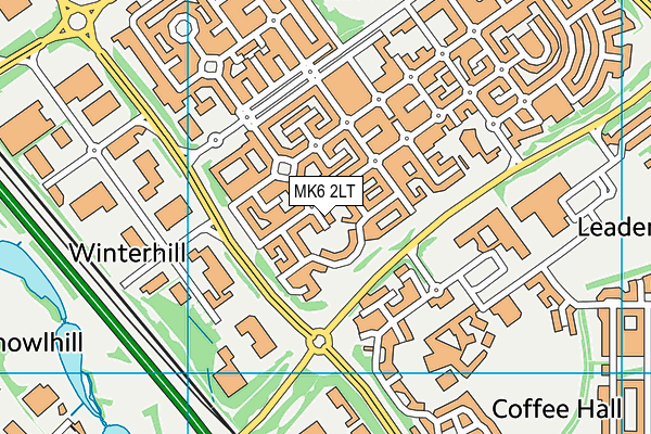 MK6 2LT map - OS VectorMap District (Ordnance Survey)