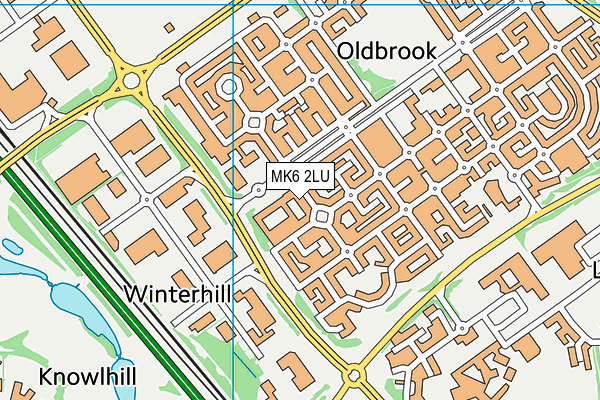 MK6 2LU map - OS VectorMap District (Ordnance Survey)