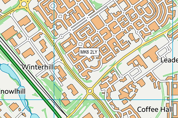 MK6 2LY map - OS VectorMap District (Ordnance Survey)