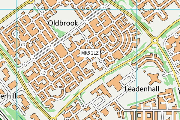 MK6 2LZ map - OS VectorMap District (Ordnance Survey)