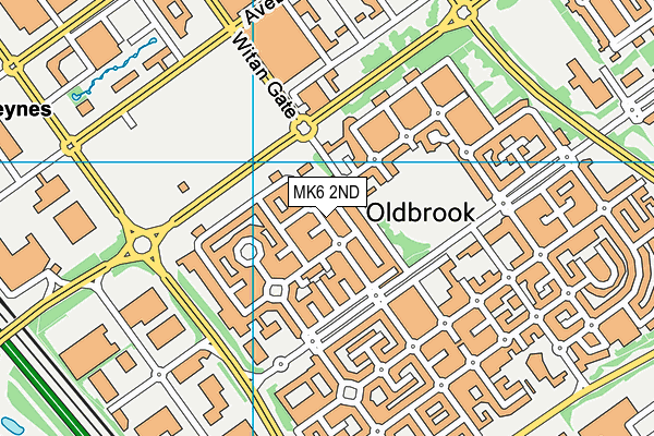 MK6 2ND map - OS VectorMap District (Ordnance Survey)