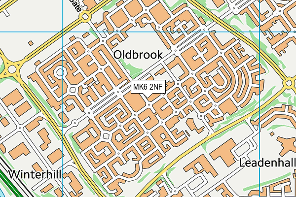 MK6 2NF map - OS VectorMap District (Ordnance Survey)