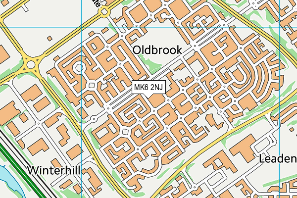 MK6 2NJ map - OS VectorMap District (Ordnance Survey)
