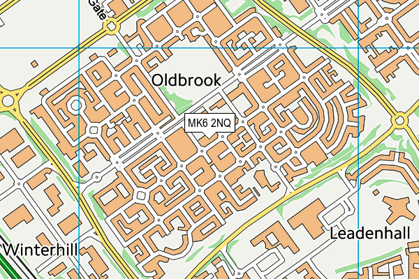 MK6 2NQ map - OS VectorMap District (Ordnance Survey)