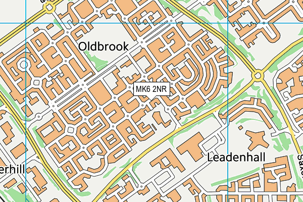 MK6 2NR map - OS VectorMap District (Ordnance Survey)