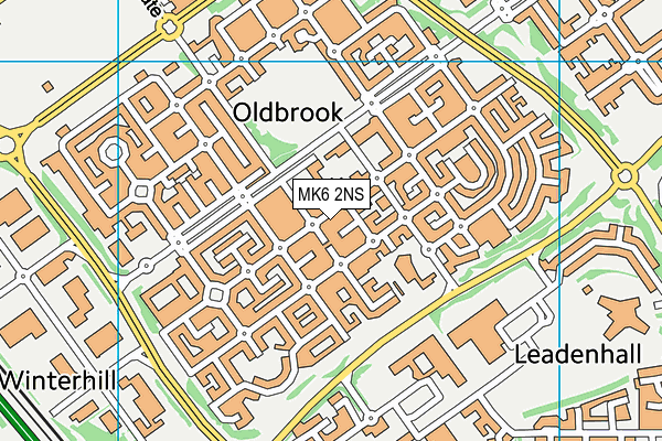 MK6 2NS map - OS VectorMap District (Ordnance Survey)