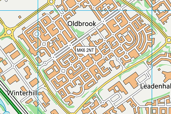 MK6 2NT map - OS VectorMap District (Ordnance Survey)