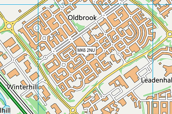 MK6 2NU map - OS VectorMap District (Ordnance Survey)