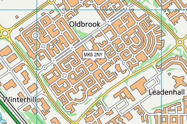 MK6 2NY map - OS VectorMap District (Ordnance Survey)