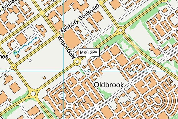 MK6 2PA map - OS VectorMap District (Ordnance Survey)