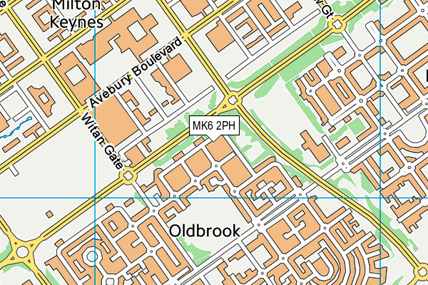 MK6 2PH map - OS VectorMap District (Ordnance Survey)