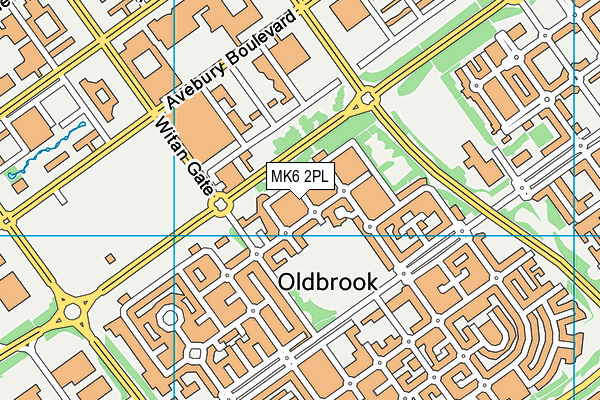 MK6 2PL map - OS VectorMap District (Ordnance Survey)