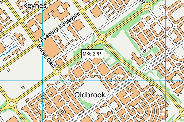 MK6 2PP map - OS VectorMap District (Ordnance Survey)