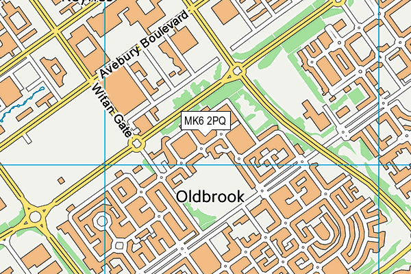 MK6 2PQ map - OS VectorMap District (Ordnance Survey)