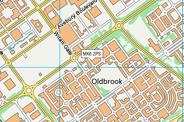 MK6 2PS map - OS VectorMap District (Ordnance Survey)