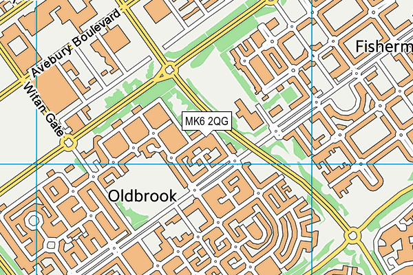 MK6 2QG map - OS VectorMap District (Ordnance Survey)