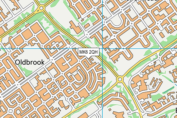 MK6 2QH map - OS VectorMap District (Ordnance Survey)