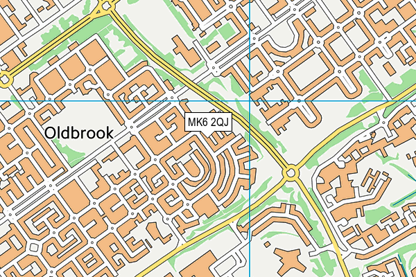 MK6 2QJ map - OS VectorMap District (Ordnance Survey)