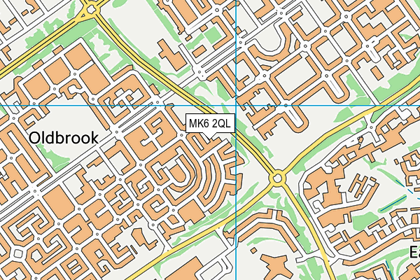 MK6 2QL map - OS VectorMap District (Ordnance Survey)