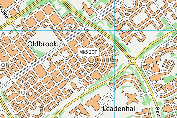 MK6 2QP map - OS VectorMap District (Ordnance Survey)