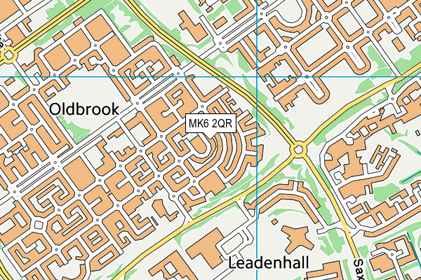 MK6 2QR map - OS VectorMap District (Ordnance Survey)