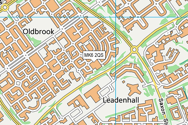 MK6 2QS map - OS VectorMap District (Ordnance Survey)