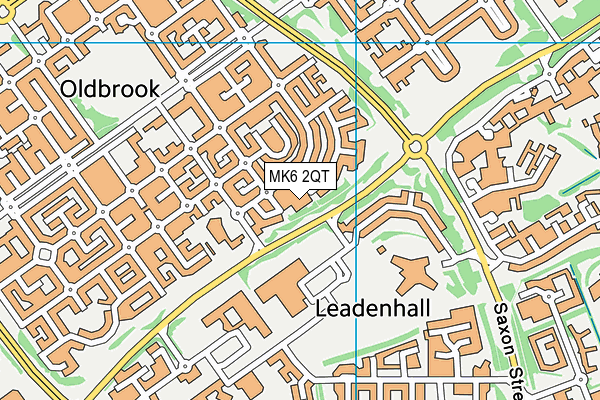 MK6 2QT map - OS VectorMap District (Ordnance Survey)