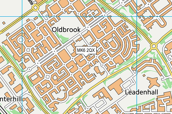 MK6 2QX map - OS VectorMap District (Ordnance Survey)