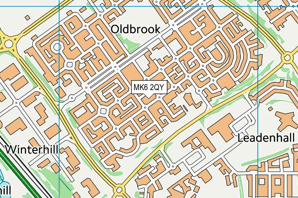 MK6 2QY map - OS VectorMap District (Ordnance Survey)