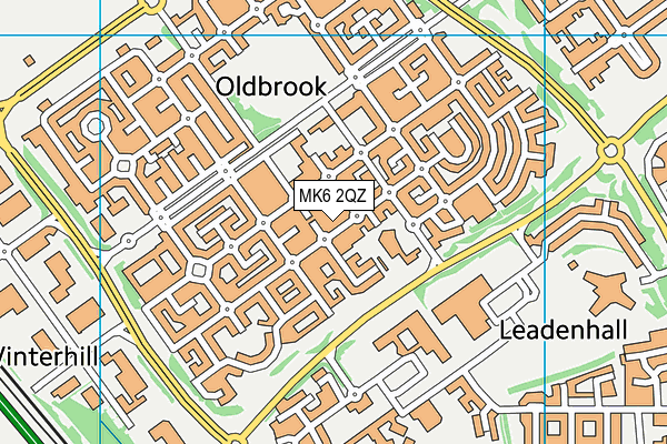 MK6 2QZ map - OS VectorMap District (Ordnance Survey)