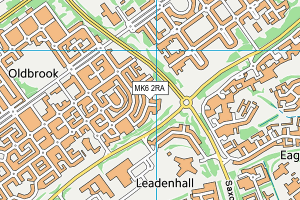 MK6 2RA map - OS VectorMap District (Ordnance Survey)