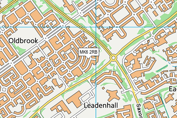 MK6 2RB map - OS VectorMap District (Ordnance Survey)